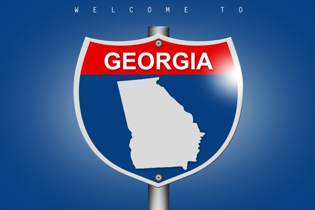 Georgia road sign
