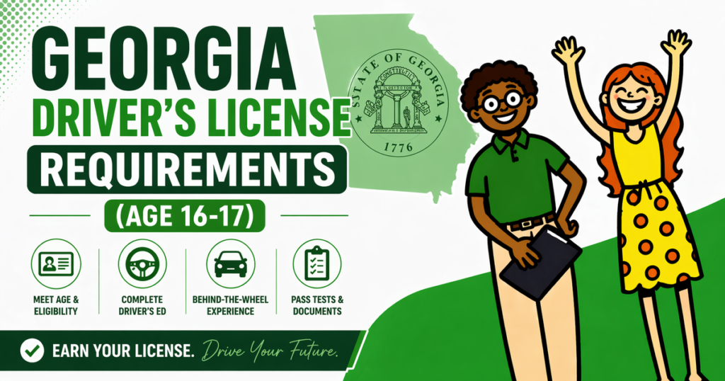 Required documents to get a Georgia driver's license - age 16-17