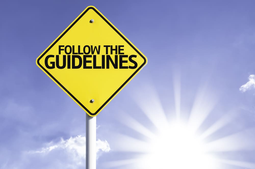 Guidelines sign