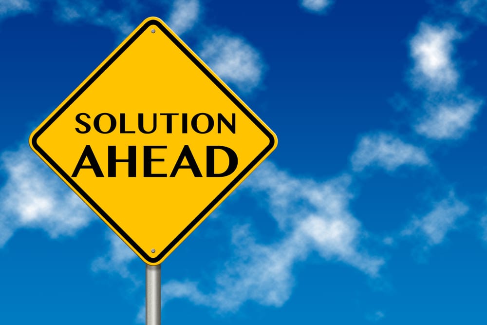 Solution ahead Sign