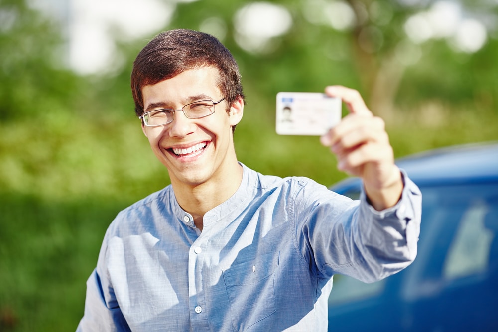 Teen with learners permit