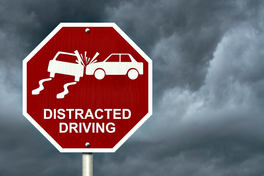 Distracted driving sign