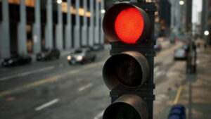 What is a flashing red light?