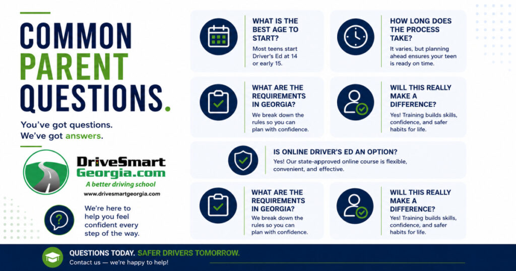 FAQs about best time to start Driver's Ed in Georgia