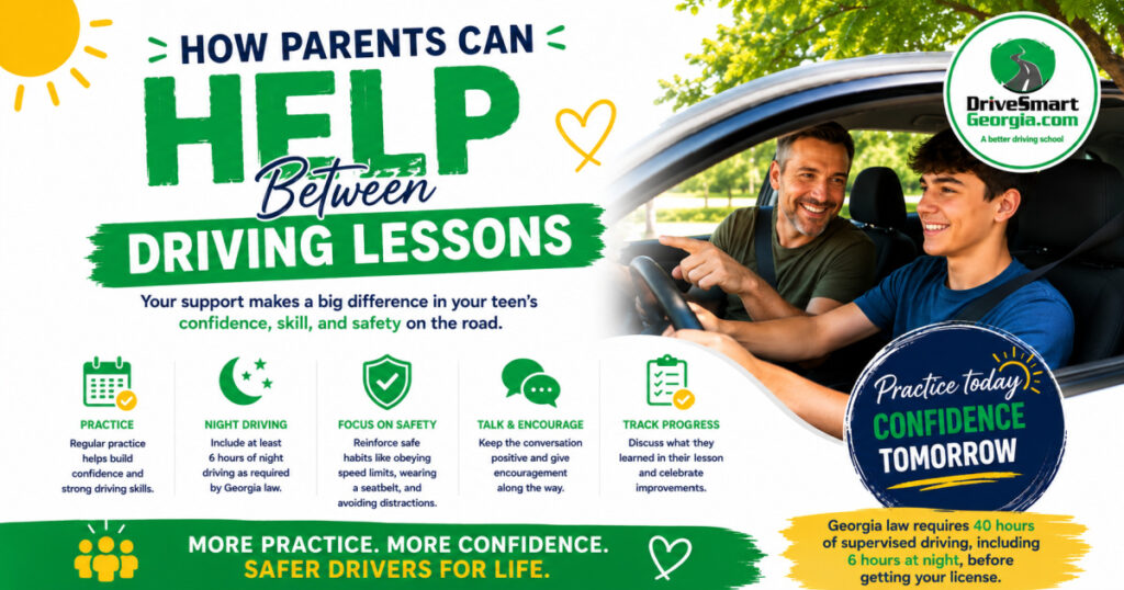 How parents can help between in-car driving lessons at Drive Smart Georgia