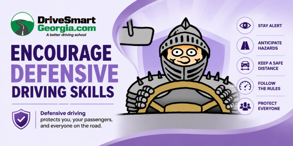 Encourage defensive driving to help teens become safer drivers