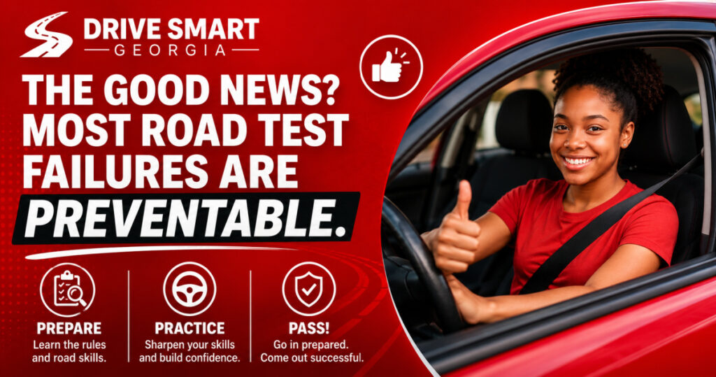 How to prepare to avoid failing the Georgia road test.