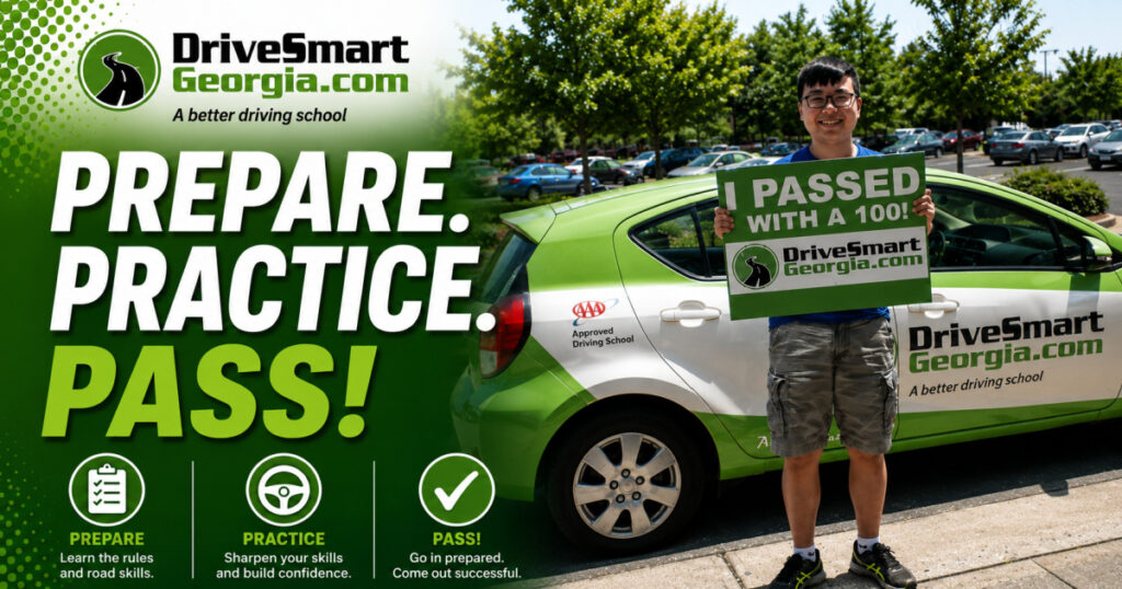 How Drive Smart Georgia can help teens pass the Georgia road test.