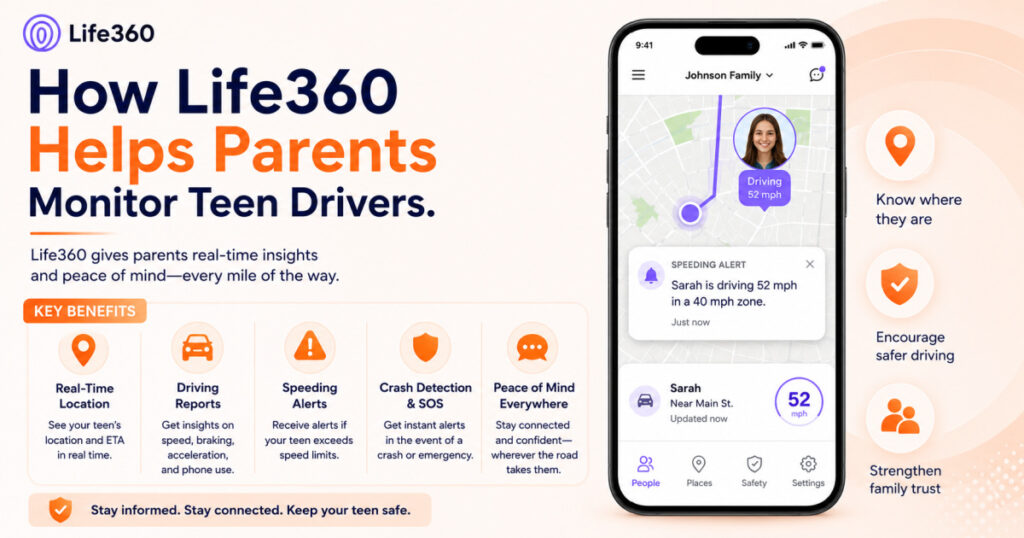 Many families use Life360 to stay informed about driving behavior.