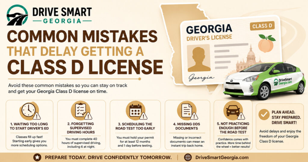 Common mistakes that delay getting a Georgia Class D license