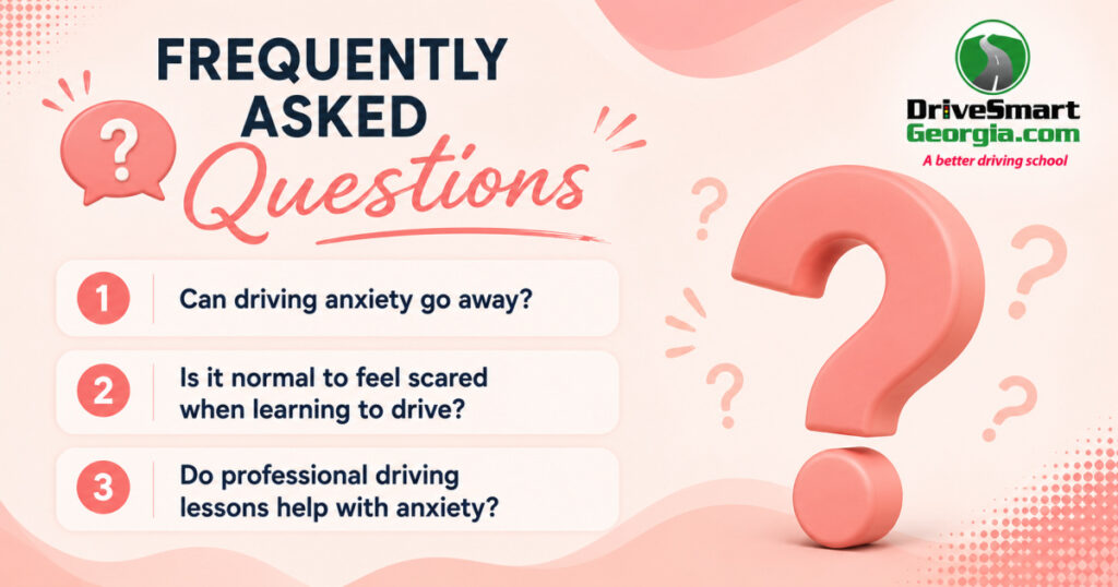 FAQs about driving anxiety