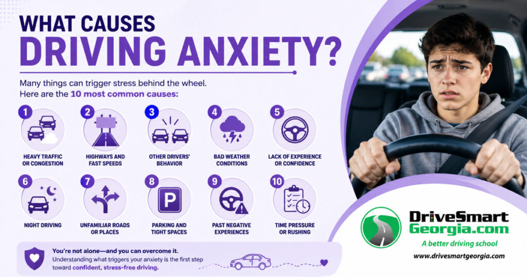 What causes driver anxiety?