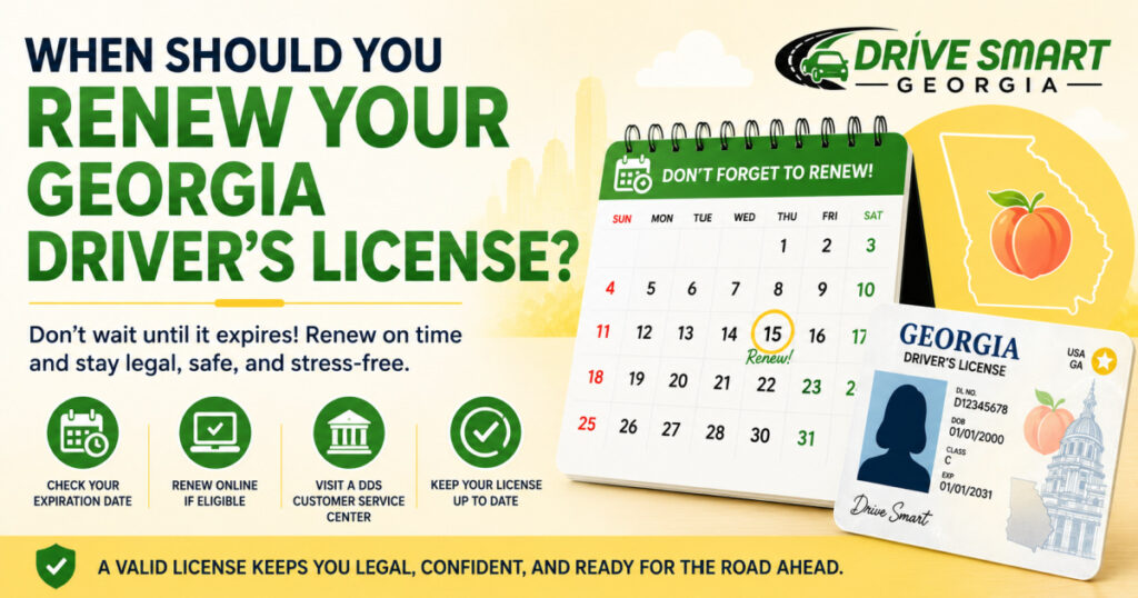 When should you renew your Georgia driver's license?