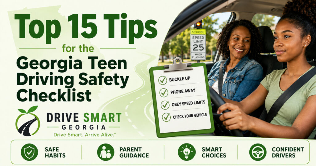 Top 15 safety tips for Georgia teen drivers