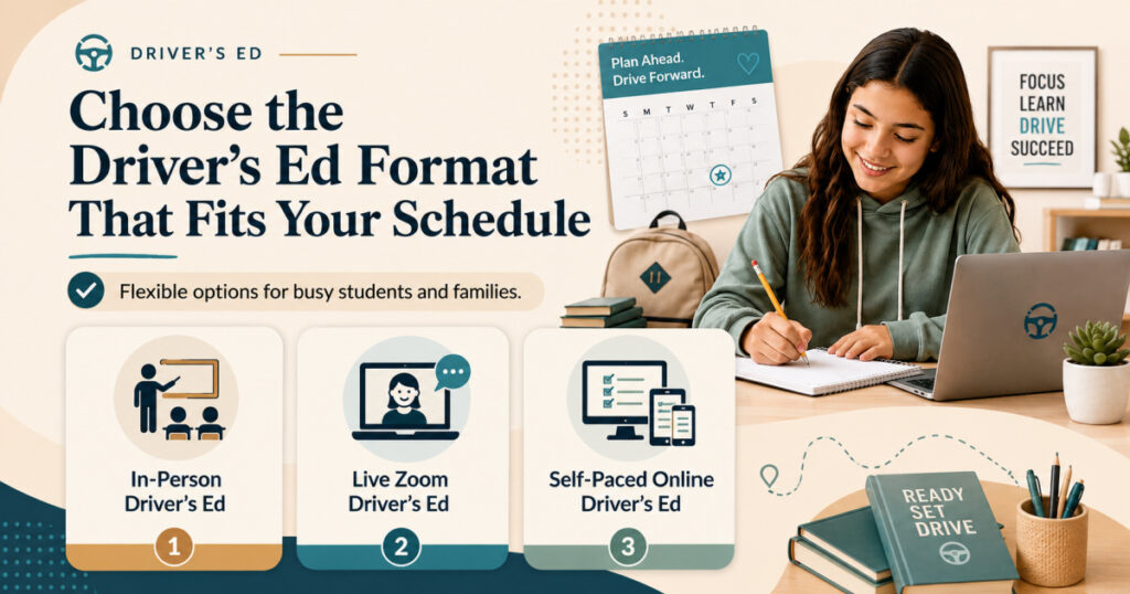 Choose the Driver's Ed format that fits your schedule