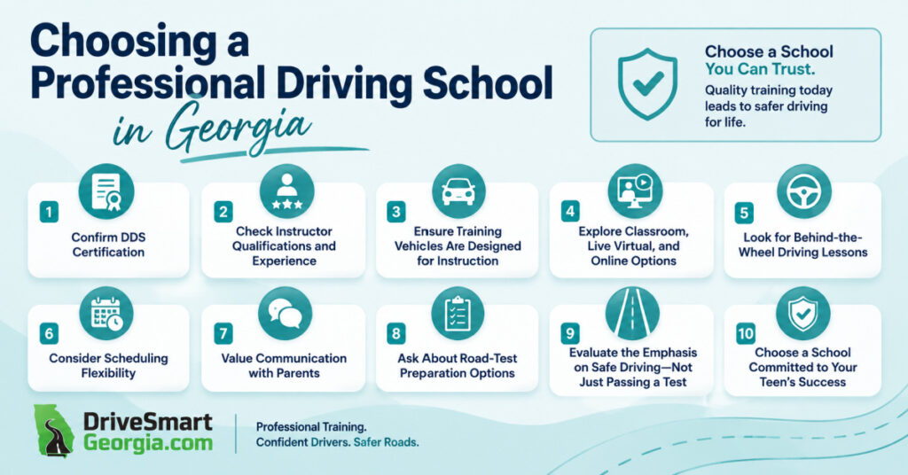 How to Choose a Professional Driving School in Georgia