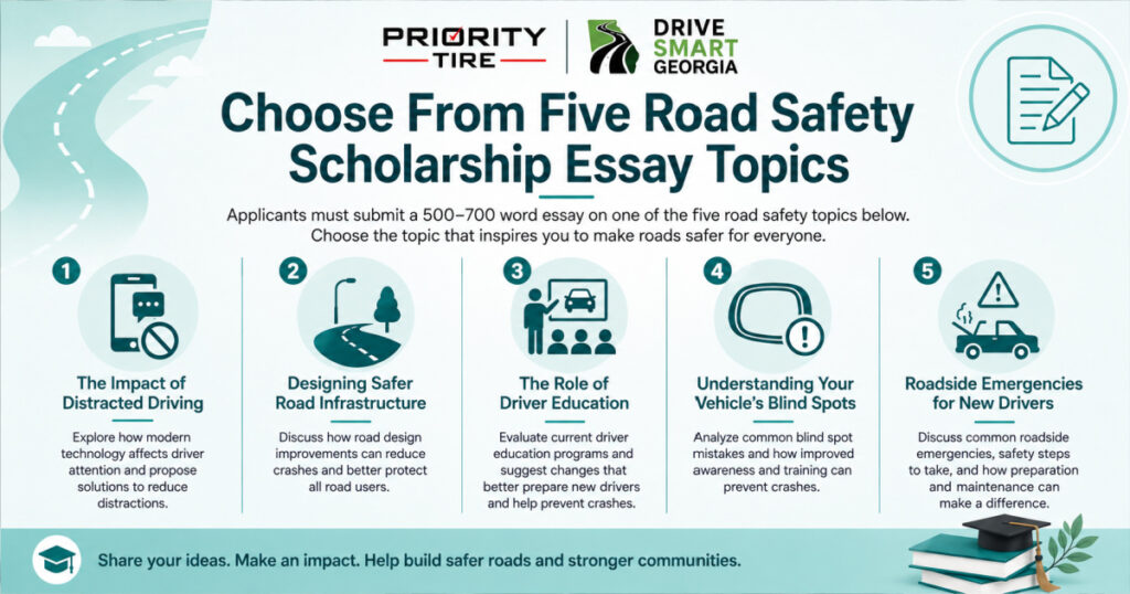 Choose From Five Road Safety Scholarship Essay Topics