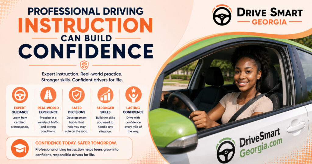 Professional driving instruction can build confidence