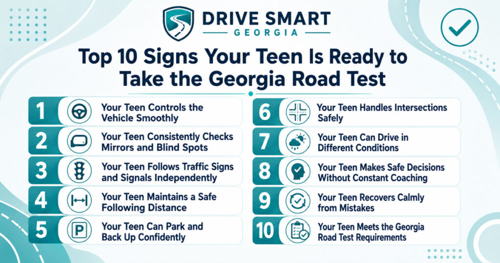 10 signs that Georgia teens are road test ready.