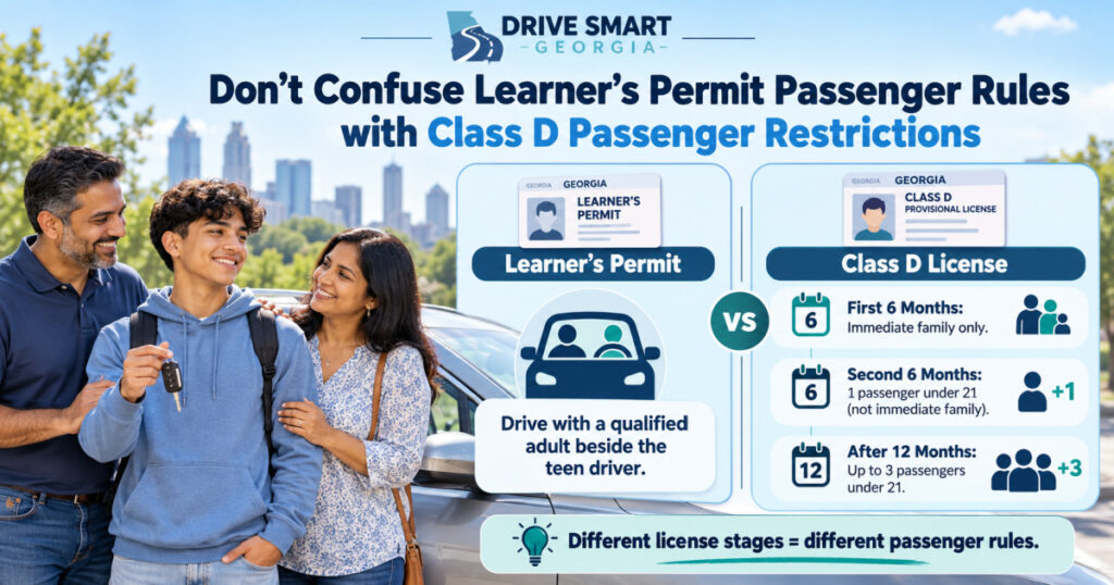 Don't confuse learner's permit passenger rules with Class D passenger restrictions