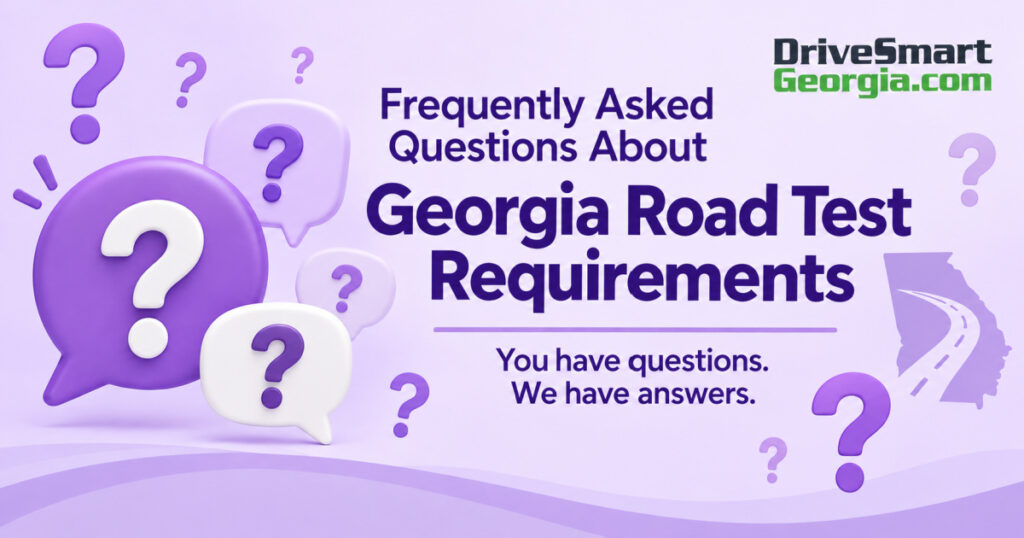 Frequently asked questions about Georgia road test requirements