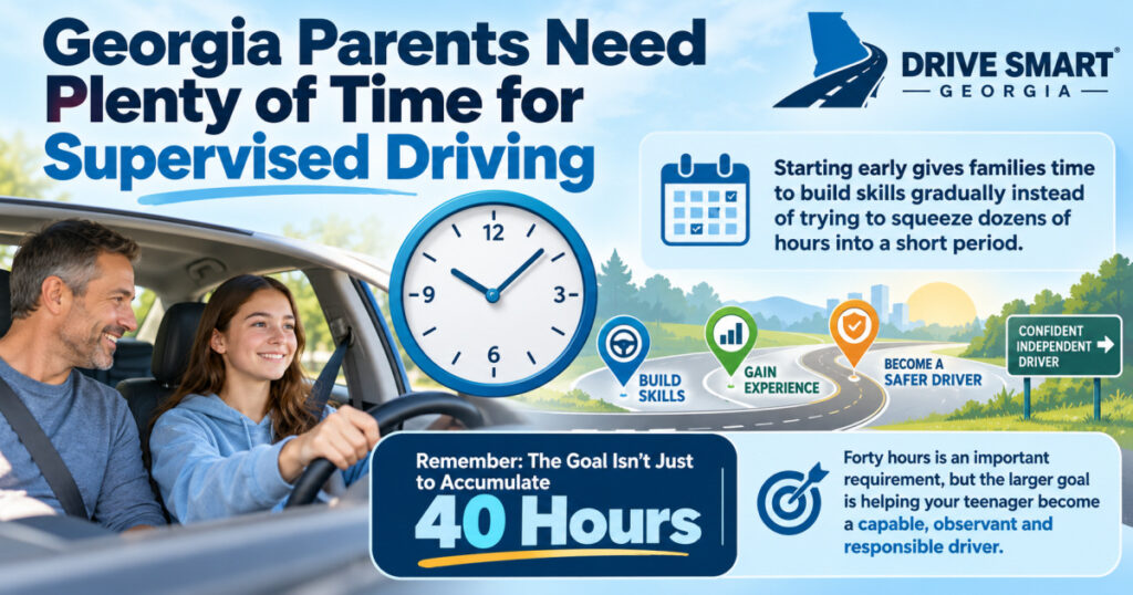 Parents need plenty of time for supervised driving