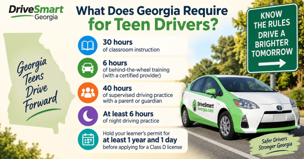 What does Georgia require for teen drivers?
