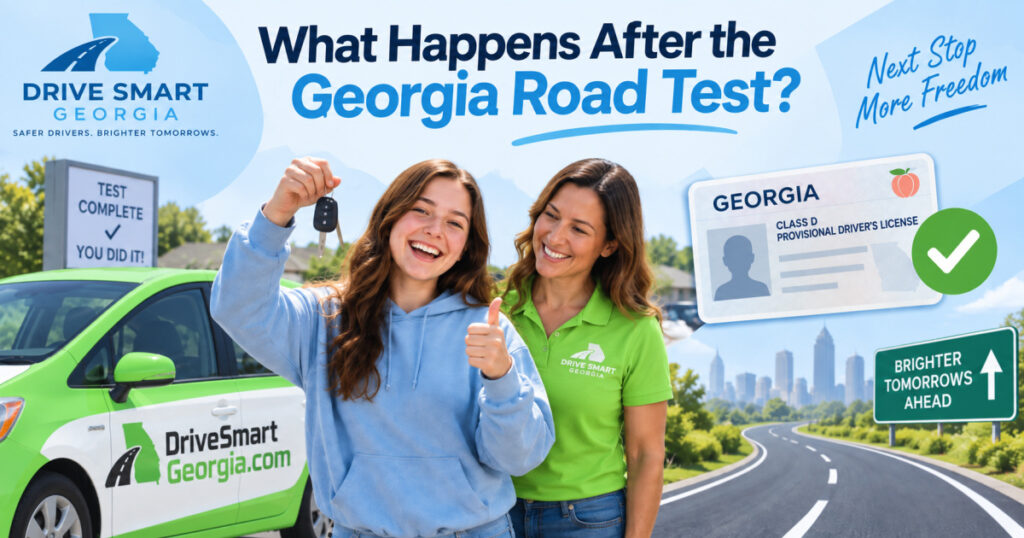 What happens after the Georgia road test?