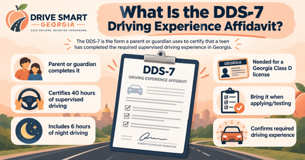 What is the DDS-7 Driving Experience Affidavit?