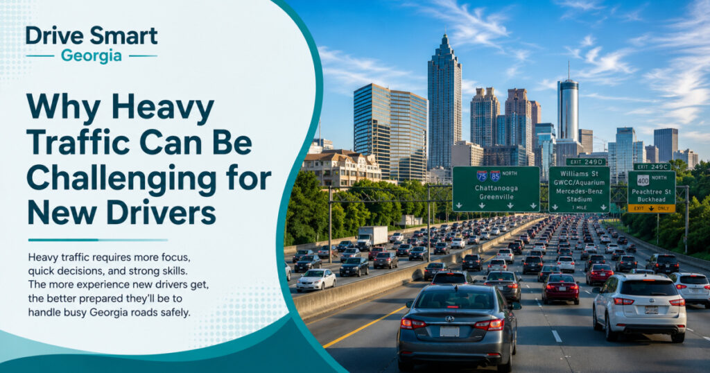 Why heavy traffic challenges new drivers