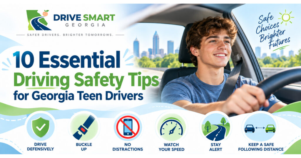10 essential driving safety tips for Georgia teen drivers